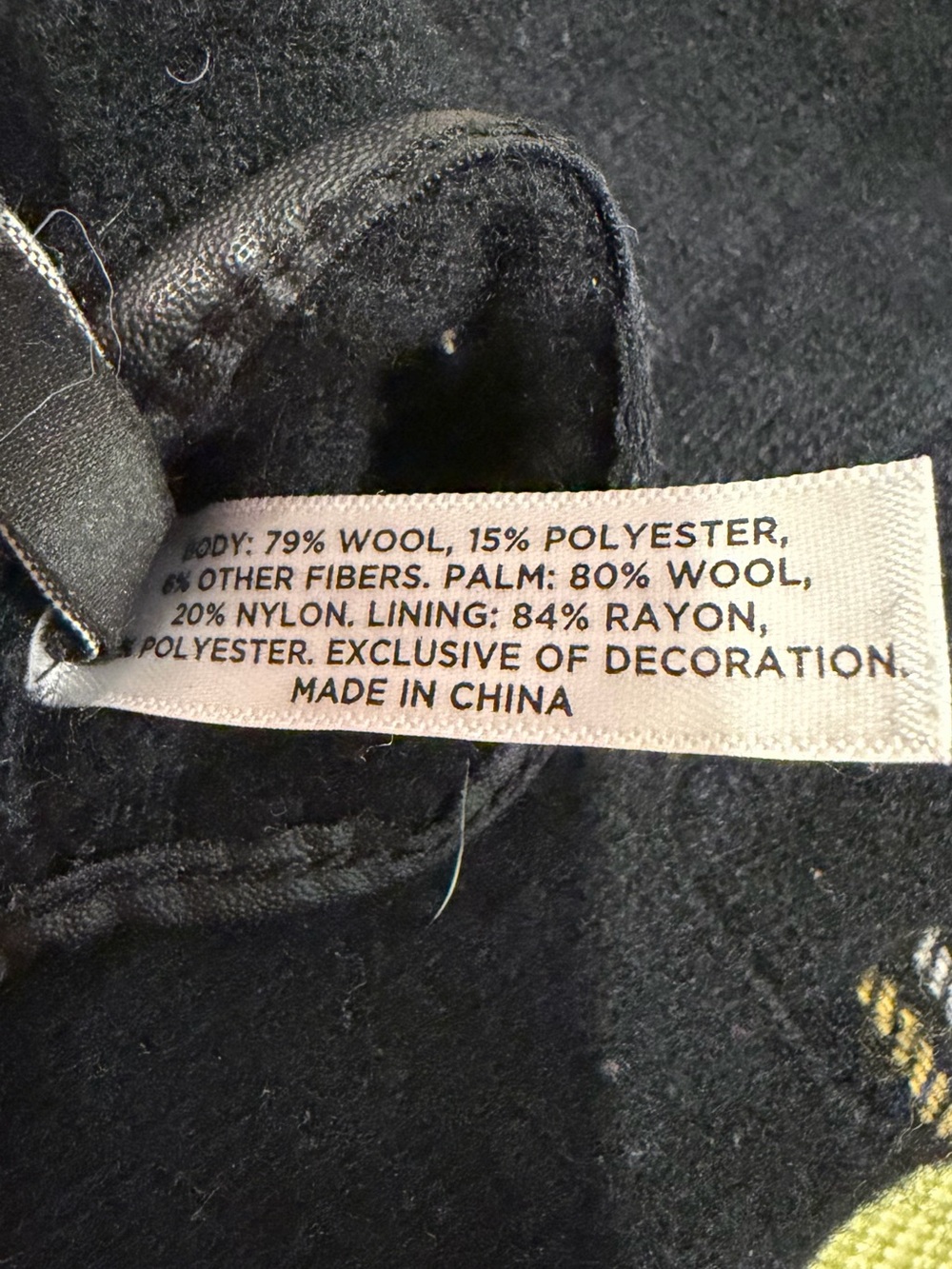 Talbots Black Wool-Blend Hat - Picture 4 of 4
